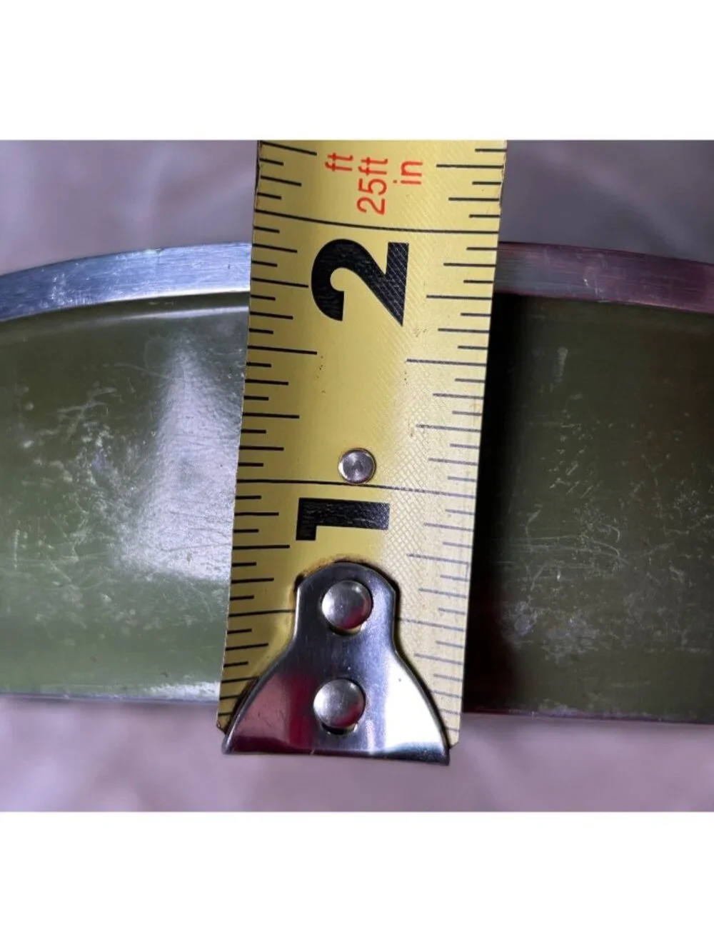 VTG Club Aluminum Saucepan w/ Lid Olive Green 7 inch Durable Collectible Skillet